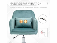 Fluwelen bureaustoel, massagebureaustoel, ingebouwde lendenkussen - afbeelding 4 van  5