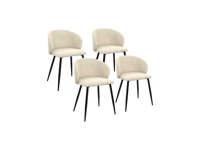 Fluwelen stoel en metalen poten (x8 mix) - afbeelding 3 van  9