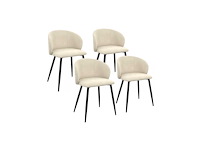 Fluwelen stoel en metalen poten (x8 mix) - afbeelding 3 van  9