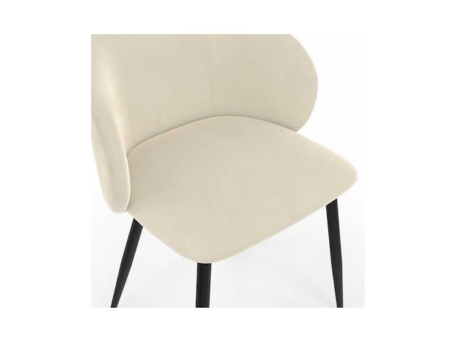 Fluwelen stoel en metalen poten (x8 mix) - afbeelding 4 van  9