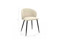 Fluwelen stoel en metalen poten (x8 mix) - afbeelding 6 van  9