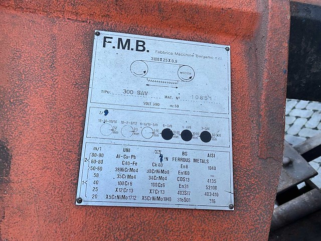Fmb 300 sav lintzaagmachine - afbeelding 15 van  17