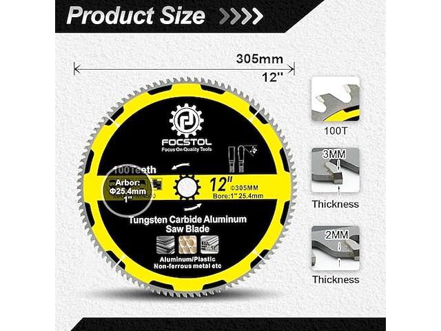 Focstol cirkelzaagblad - afbeelding 3 van  3