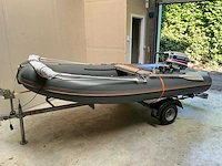 Foldable rib frib360 rubberboot met evinrude 35 pk, minn kota elektromotor en trailer - afbeelding 12 van  20