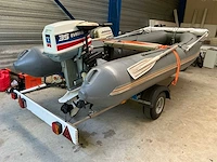 Foldable rib frib360 rubberboot met evinrude 35 pk, minn kota elektromotor en trailer - afbeelding 16 van  20