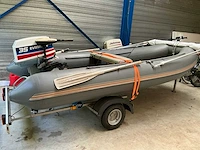 Foldable rib frib360 rubberboot met evinrude 35 pk, minn kota elektromotor en trailer - afbeelding 17 van  20