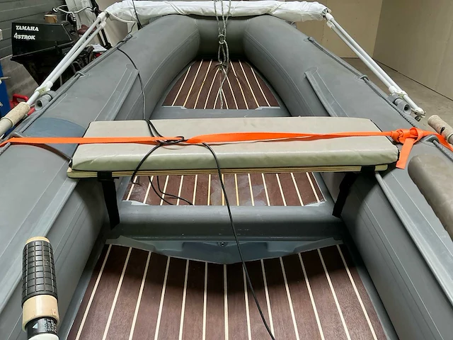 Foldable rib frib360 rubberboot met evinrude 35 pk, minn kota elektromotor en trailer - afbeelding 3 van  17