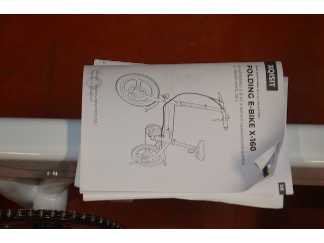 Folding e-bike xqisit x-160 zonder lader en zonder sleutel (b436) - afbeelding 9 van  14