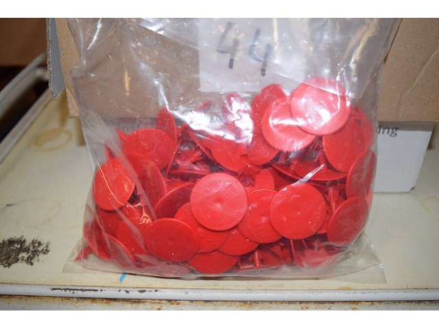 Folie nagels ( voor vastzetten bouwfolie) ca. 6 pakken x100st. - afbeelding 1 van  3