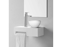 Fonteinset links - mat wit - rechthoek - 40x21.3x10cm - incl. waskom mat wit - afbeelding 1 van  1