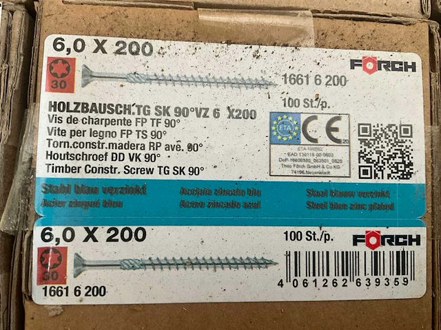 Forch dd vk 90 houtschroeven (2400x) en 3x berner - afbeelding 1 van  8