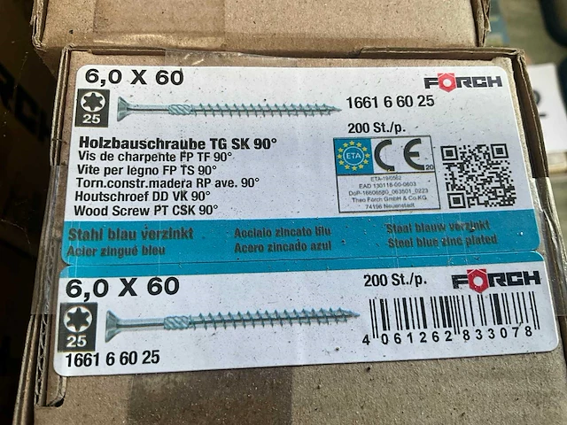 Forch dd vk 90 houtschroeven (2800x) - afbeelding 1 van  6