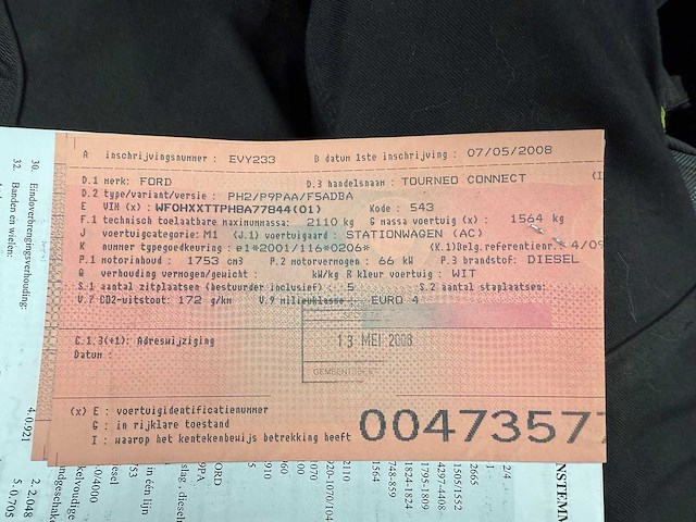 Ford - 2008 - tourneo connect - personenauto - afbeelding 24 van  30