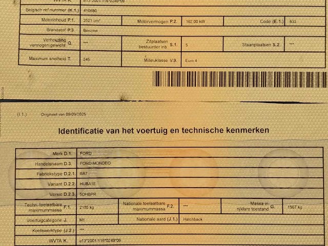 Ford - 2010 - mondeo - personenauto - afbeelding 13 van  13