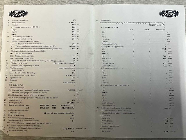 Ford - 2016 - tourneo courier - personenauto - afbeelding 44 van  50
