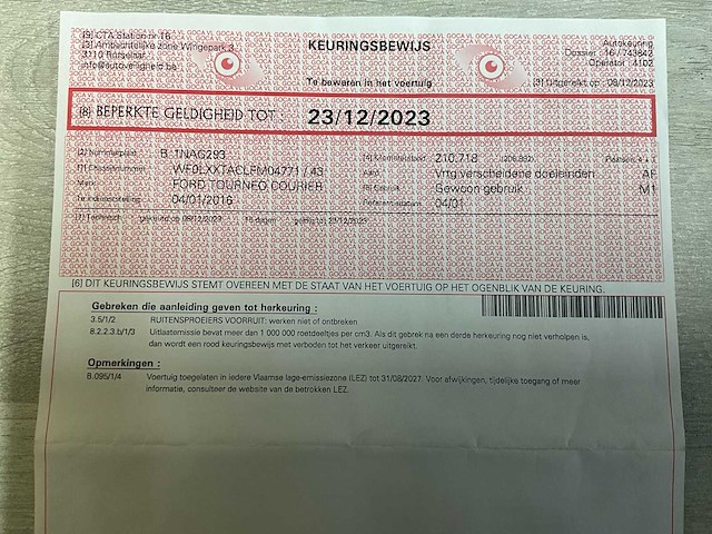 Ford - 2016 - tourneo courier - personenauto - afbeelding 46 van  50