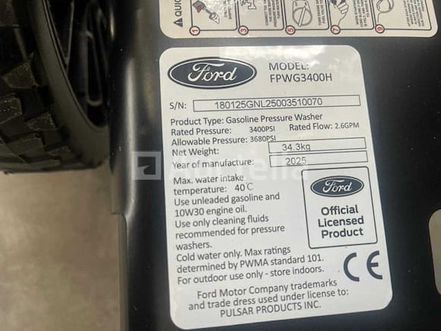 Ford - 2025 - fpwg3400 - hogedrukreiniger 234 bar - afbeelding 7 van  13