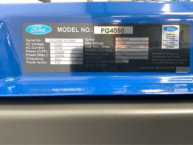 Ford - 2026 - fg4050 - stroomgenerator - afbeelding 6 van  15