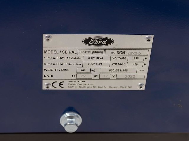 Ford - fdt10200se - 7.9kva diesel generator - afbeelding 18 van  18