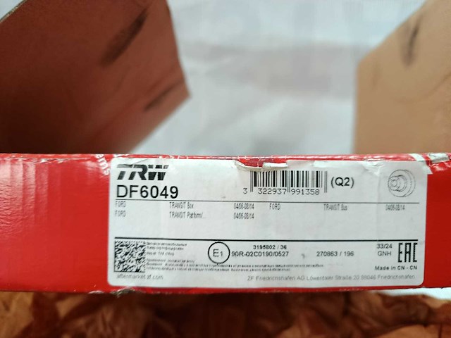 Ford - remschijf trw df6049 - afbeelding 2 van  4