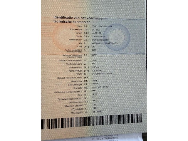 Ford monde mondeo, 2019 - afbeelding 19 van  29