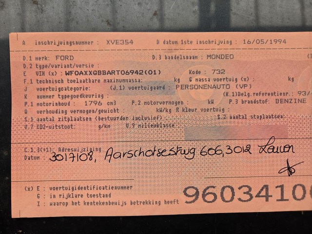 Ford mondeo, 1994 - afbeelding 10 van  17