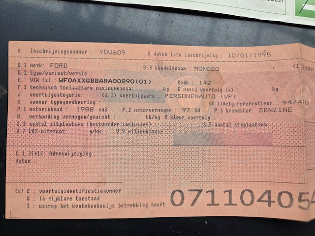 Ford mondeo, 1995 - afbeelding 11 van  14