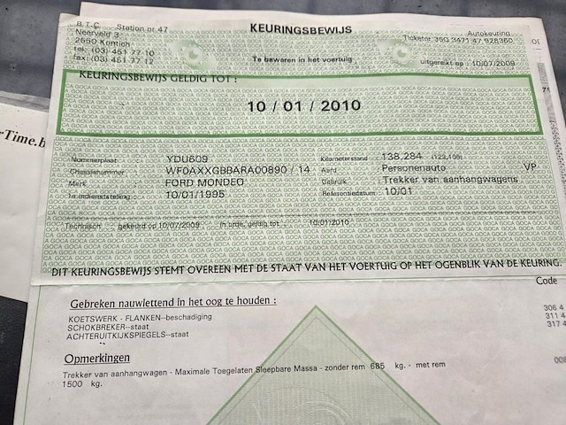 Ford mondeo, 1995 - afbeelding 13 van  14