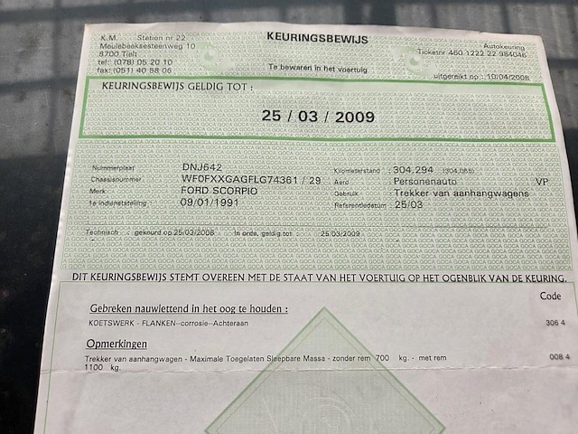 Ford scorpio, 1991 - afbeelding 13 van  14