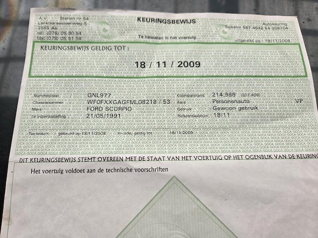 Ford scorpio, 1991 - afbeelding 10 van  10