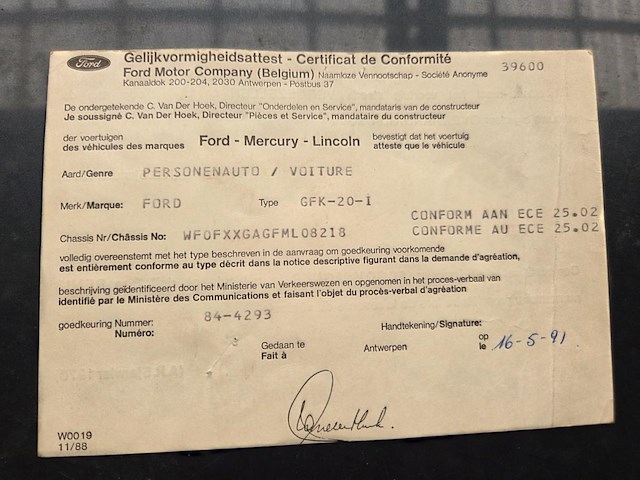 Ford scorpio, 1991 - afbeelding 9 van  10