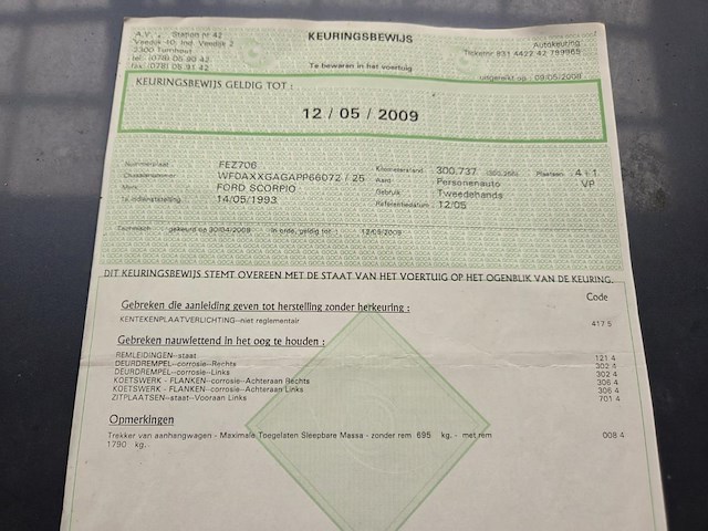 Ford scorpio, 1993 - afbeelding 15 van  15