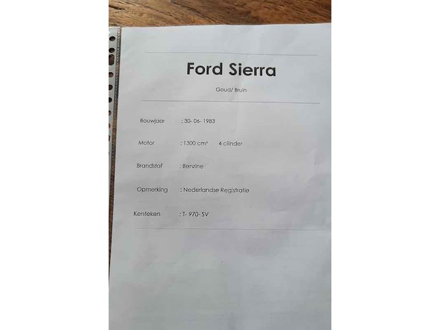 Ford sierra1,3, 1983 - afbeelding 40 van  48