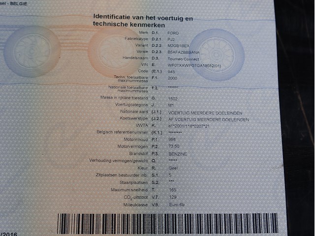 Ford tourneo - wf0txxwpgtga18582 - 2016 - afbeelding 8 van  18