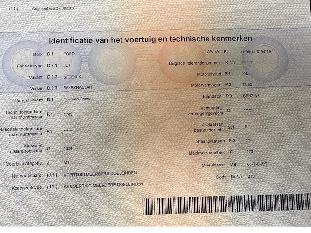 Ford tourneo courier - wf0lxxtaclkj75802 - 2020 - afbeelding 9 van  10