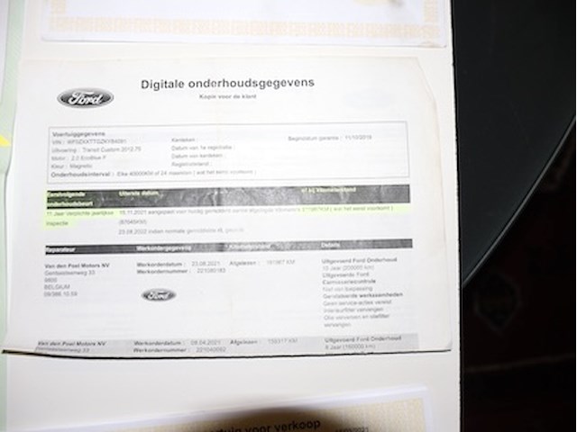 Ford transit - wf0zxxttgzky84091 - 2019 - afbeelding 25 van  33