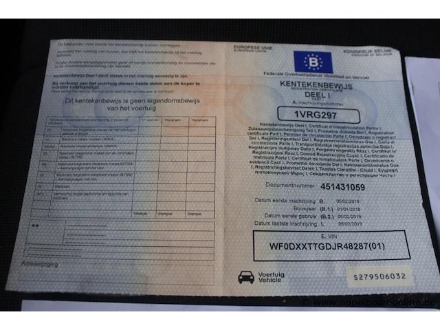 Ford transit, chassisnummer wf0dxxttgdjr48287, eerste inschrijving 05/02/2019, 165.972 km, 125 kw, 1.996 cm³, diesel, manueel, bestelwagen, euro 6, mtm 3.500 kg,tarra 2563kg, keuring geldig tot 13/02/2027 - afbeelding 7 van  18