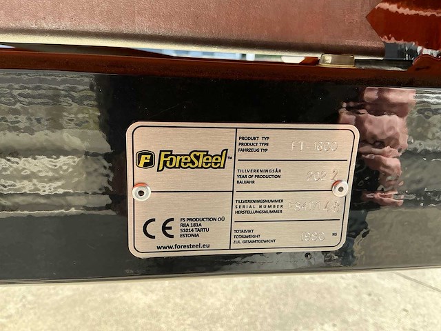 Foresteel ft-1600 dumper aanhanger - afbeelding 3 van  12