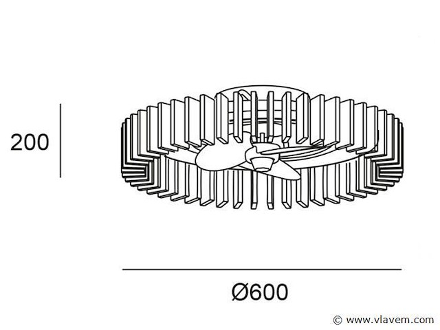 Forlight cork led ip44 design plafond ventilator met afstandsbediening - afbeelding 4 van  7