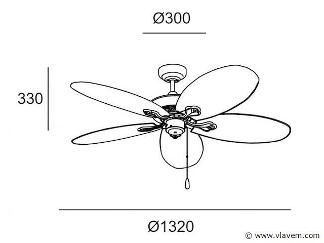 Forlight phuket plafond ventilator met afstandsbediening - afbeelding 6 van  9