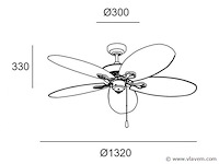 Forlight phuket plafond ventilator met afstandsbediening - afbeelding 6 van  9