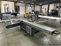 Formaatzaag altendorf wa 80x, bouwjaar 2015, met serienummer 15-08-21-022. de machine is uitgerust met een hoofdmotor van 5,5 kw en een voorritzermotor van 0,75 kw.
