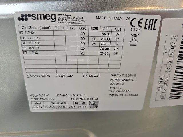 Fornuis smeg cx91gmbl - afbeelding 9 van  9