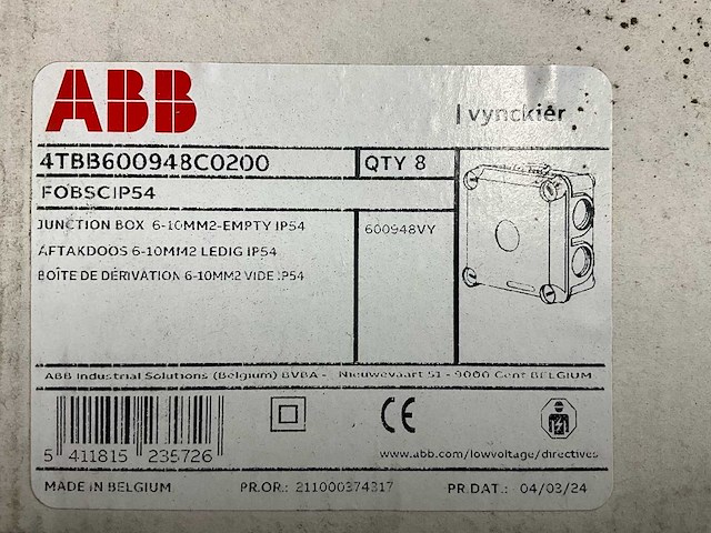 Fosc ip54 aftakdoos - 6–10 mm² - ongebruikt (320x) - afbeelding 2 van  4