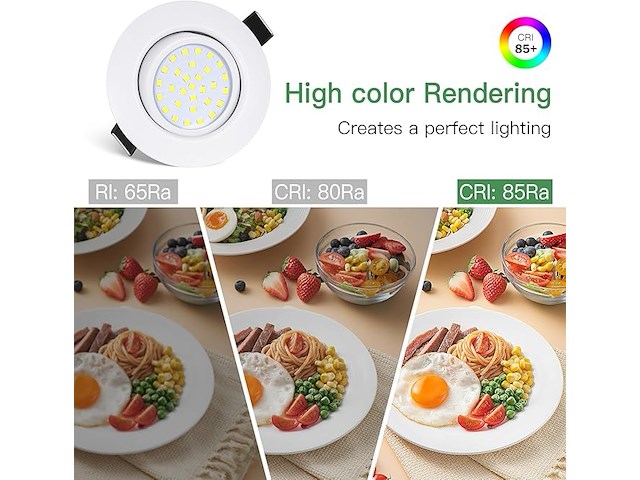 Fosfor led-inbouwspots, 5 w, dimbare ledspots - afbeelding 6 van  6