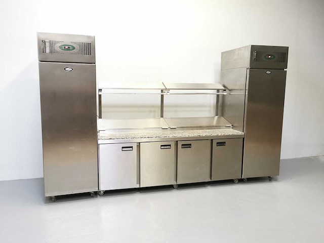 Foster - fps4gr/epro26bs - gekoelde tafel met koelkast en vriezer - afbeelding 2 van  3