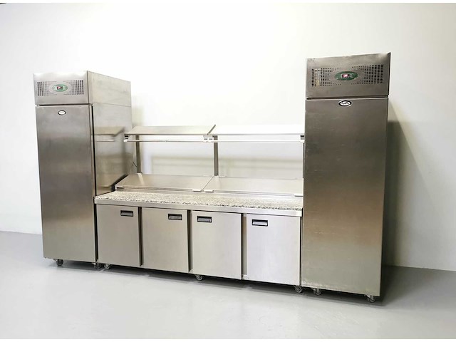 Foster - fps4gr/epro26bs - gekoelde tafel met koelkast en vriezer - afbeelding 3 van  3