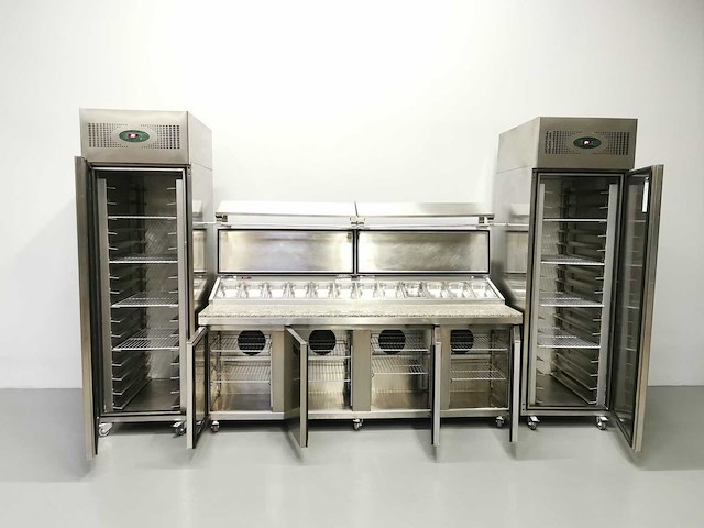Foster - fps4gr/epro26bs - gekoelde tafel met koelkast en vriezer - afbeelding 1 van  4