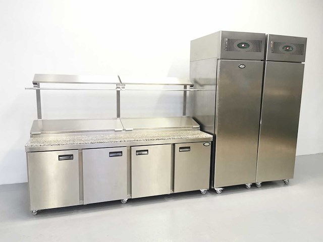 Foster - fps4gr/epro26bs - gekoelde tafel met koelkast en vriezer - afbeelding 2 van  3