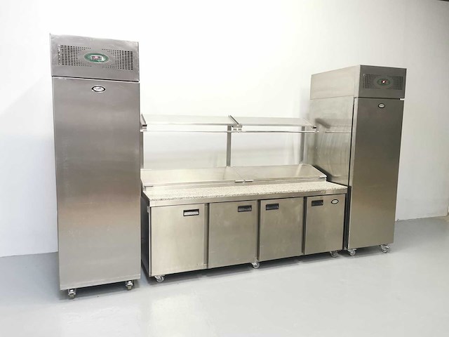 Foster - fps4gr/epro26bs - gekoelde tafel met koelkast en vriezer - afbeelding 2 van  2